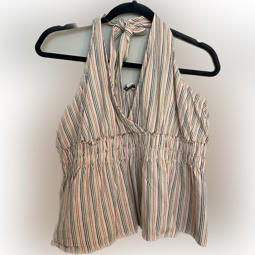 American Eagle Women’s Smocked Halter Crop Top